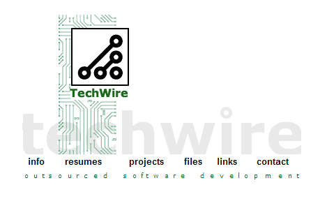 TechWire site 1999-2000, front page